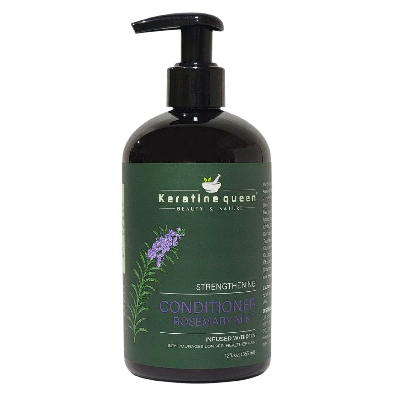 ACONDICIONADOR PARA EL CABELLO DE ROMERO Y MENTA DEJA EL CABELLO MAS LARGO Y SALUDABLE, DA FUERZA E HIDRATACION KERATINE QUEEN 355ML