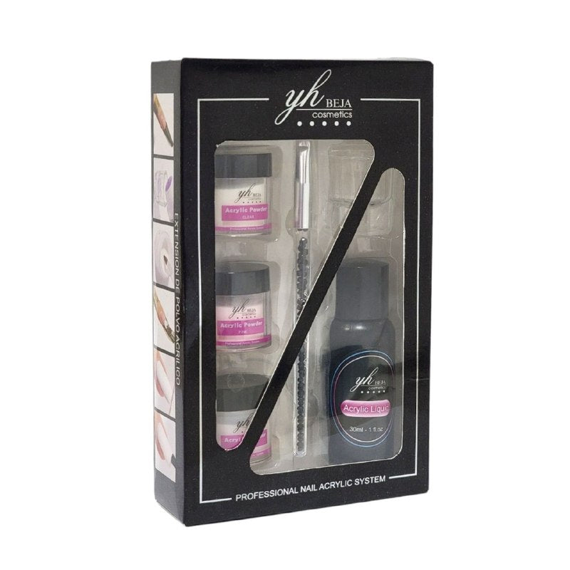 KIT PROFESIONAL DE UÑAS ACRILICAS YH BEJA 30ML