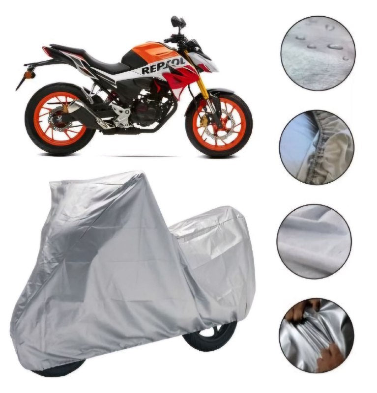 CAPOTE FORRO PARA MOTOCICLETA, CUBRE EL 100%, RESISTENTE AL AGUA, LIGERO, REUTILIZABLE 120X220CM