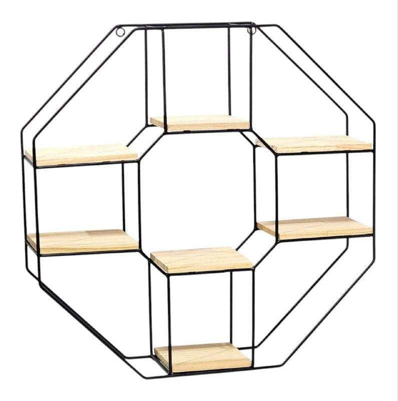 DECORACION ESTANTE DECORATIVO DE METAL PARA PARED 50X50CM
