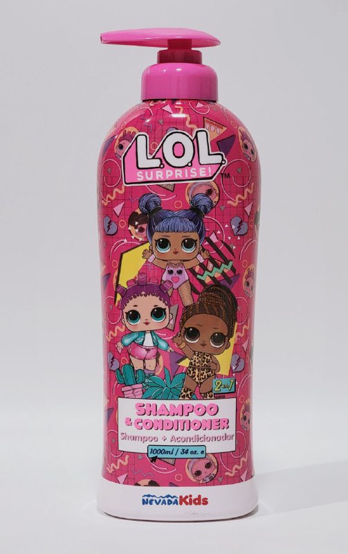 SHAMPOO 2 EN 1 LIMPIA Y SUAVIZA CON AROMA AGRADABLE DE LOL SURPRISE NEVADA KIDS 1000ML