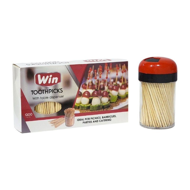 PALILLOS DE DIENTES INCLUYE UN DISPENSADOR DE MESA WIN 1200