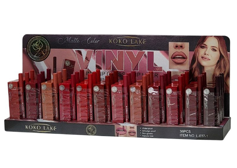 SET DE LIPSTICK Y DELINEADOR DE LABIOS IMPERMEABLE NO GRASO MATE KOKO LAKE (DUPE DE MAYBELLINE)