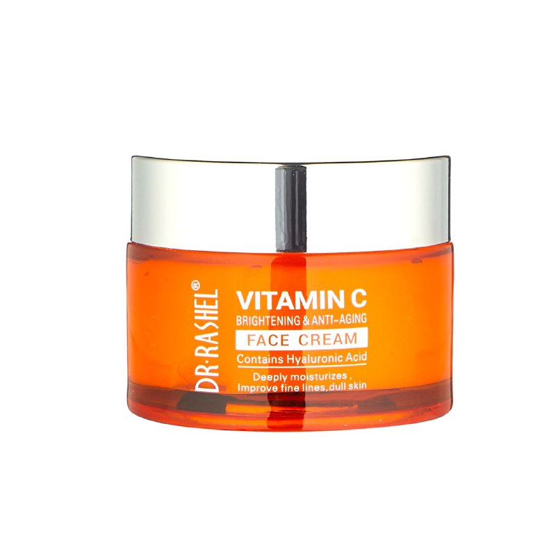 CREMA FACIAL ILUMINADORA Y ANTIENVEJECIMIENTO CON VITAMINA C Y ACIDO HIALURONICO DR RASHEL 50G