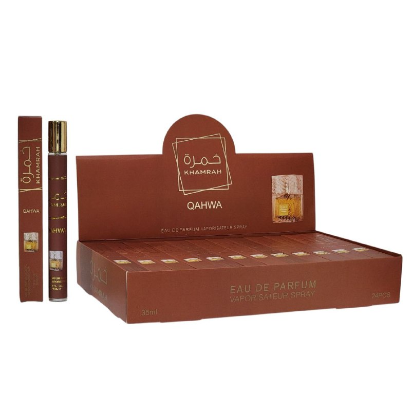 PERFUME EN TUBO PARA HOMBRE KHAMRAH QAHWA EDP 35ML (H) (AROMA SIMILAR LATTAFA KHAMRAH QAHWA)