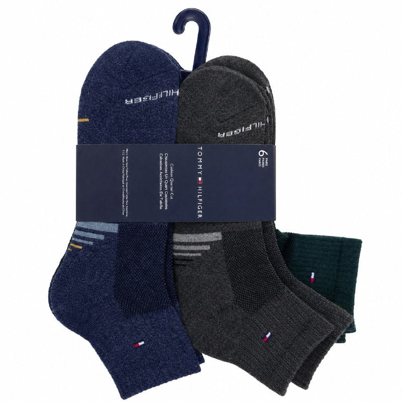 CALCETA TOBILLERA TOMMY HILFIGER PARA HOMBRE 6 PARES TALLA ÚNICA