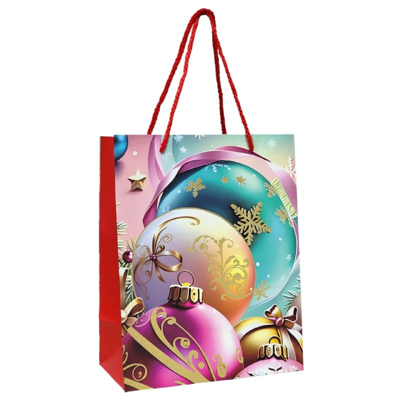 BOLSA DE REGALO NAVIDEÑA PEQUEÑA 18X23X10CM