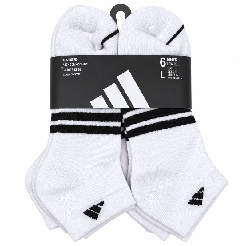 CALCETA TOBILLERA ADIDAS ORIGINAL 6 PARES TALLA HOMBRE 8-12 TALLA MUJER 10-13