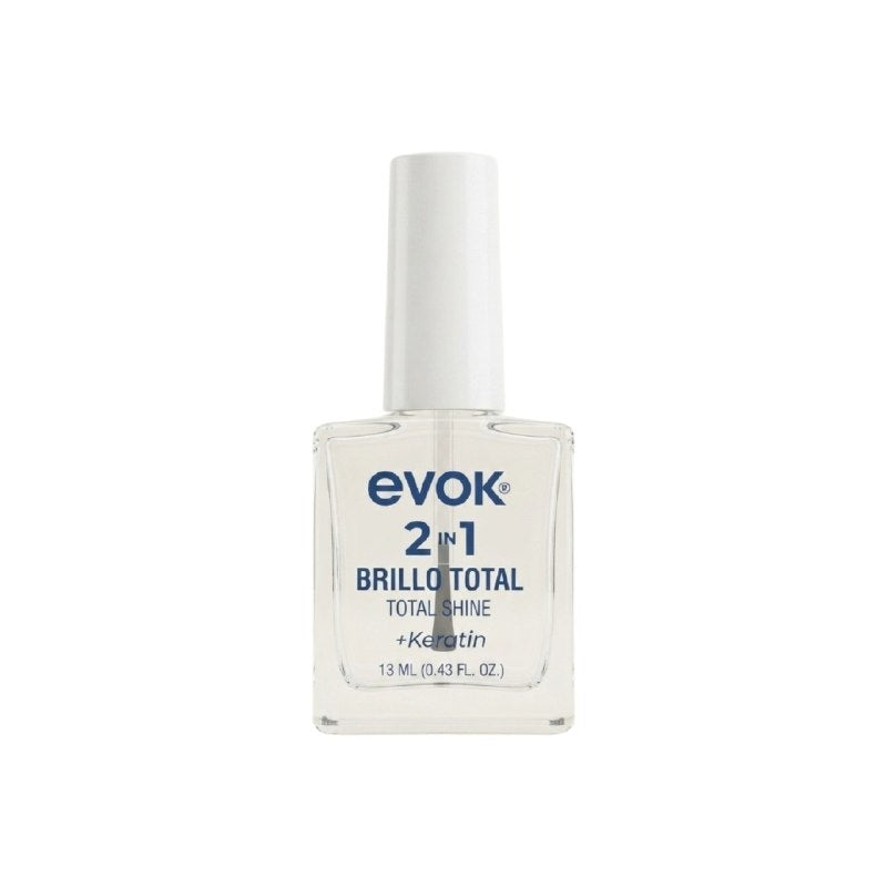 TRATAMIENTO PARA UÑAS ESMALTE FINALIZADOR CAPA SUPERIOR DE PROTECCIÓN AVANZADA Y BRILLO TRIDIMENSIONAL EVOK 13 ML