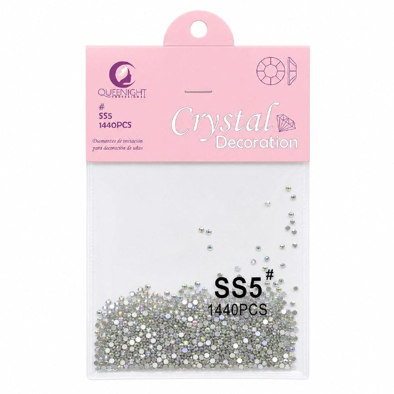 SET DE 1440 CRISTALES PARA DECORACIÓN DE UÑAS SS5 QUEENIGHT PROFESSIONAL