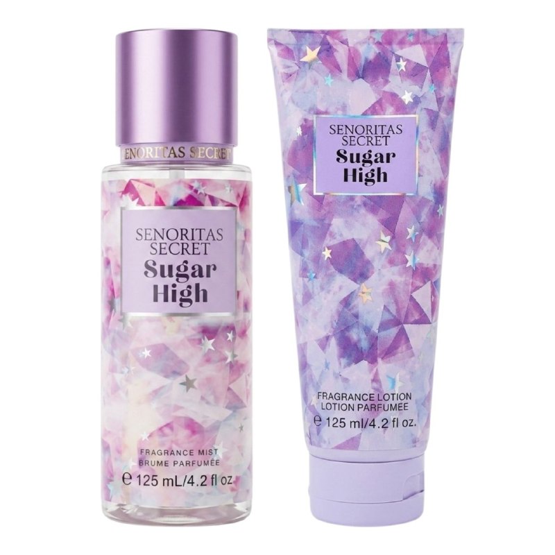 SET SENORITAS SECRET SUGAR HIGH SPLASH 125ML CREMA CORPORAL 125ML (M) (AROMA SIMILAR VS SUGAR HIGH)