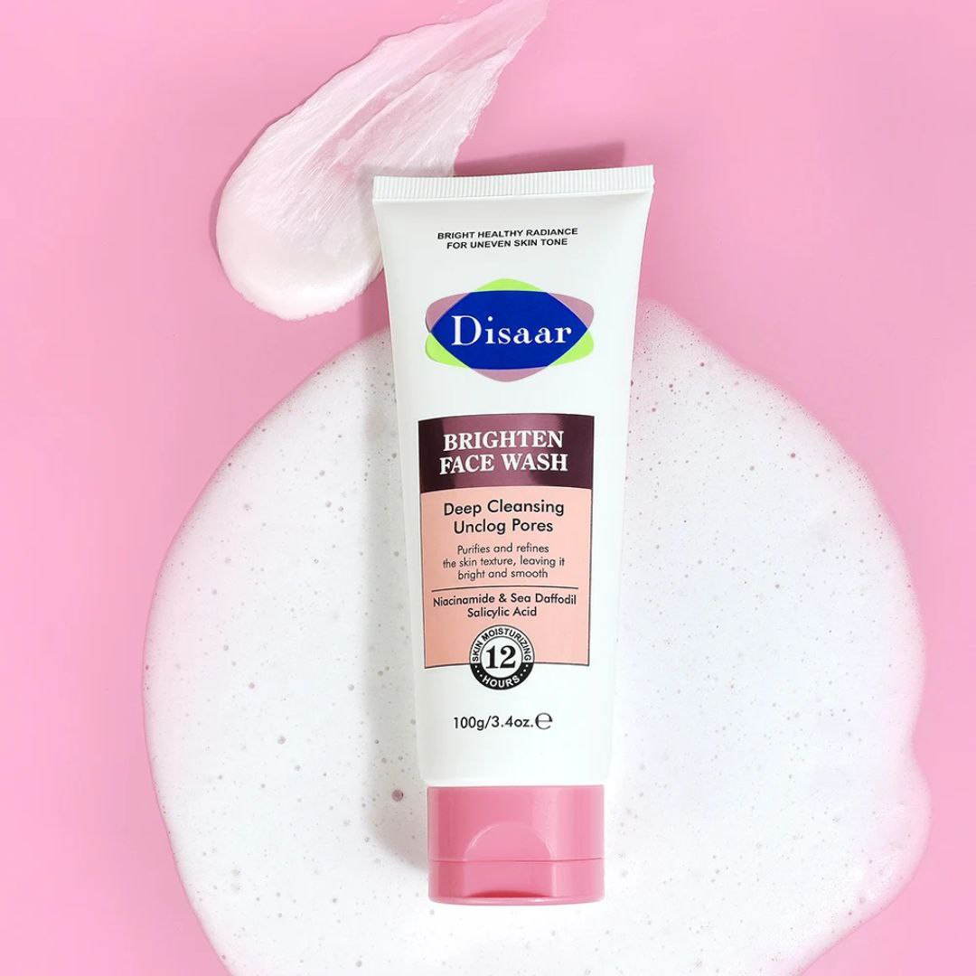 LIMPIADOR FACIAL WASH CON NIACINAMIDA Y ACIDO SALICILICO DE NARCISO MARINO ILUMINADOR, LIMPIEZA PROFUNDA DISAAR BRIGHTEN FACE WASH 100G