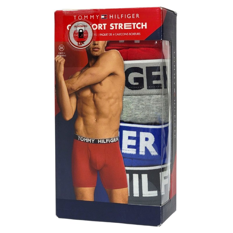 ROPA INTERIOR PARA CABALLERO TOMMY HILFIGER COMFORT STRETCH BOXER BRIEF 4 UNIDADES TALLA SMALL 28-30 (S)