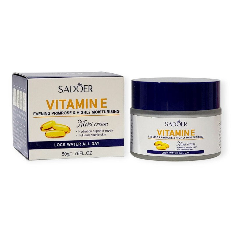 CREMA FACIAL HIDRATANTE REAFIRMANTE Y ANTIOXIDANTE CON VITAMINA E Y ACEITE DE ONAGRA SADOER 50G