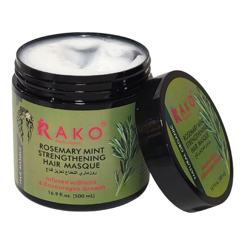 MASCARILLA PARA EL CABELLO DE ROMERO Y MENTA RAKO 500ML