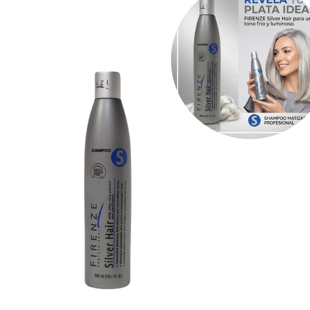 SHAMPOO MATIZADOR PARA CABELLOS CANOSOS, BLANCOS O PLATINADOS FIRENZE 300ML