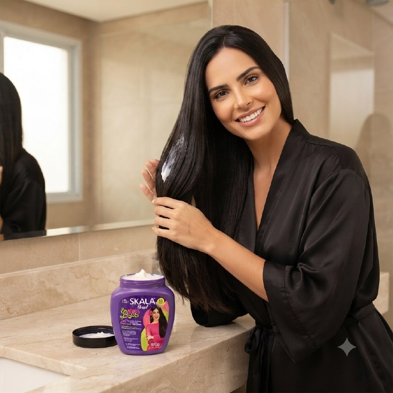TRATAMIENTO CAPILAR EN CREMA 2 EN 1 ANTI FRIZZ PARA CABELLOS LISOS SKALA 1000G