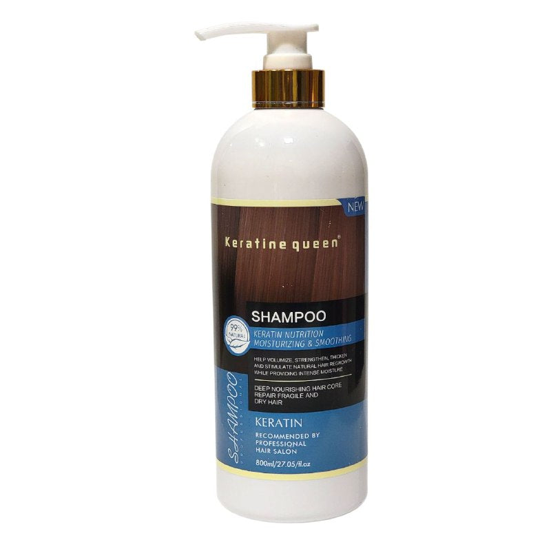 SHAMPOO DE QUERATINA HIDRATANTE Y SUAVIZANTE KERATINE QUEEN 800ML