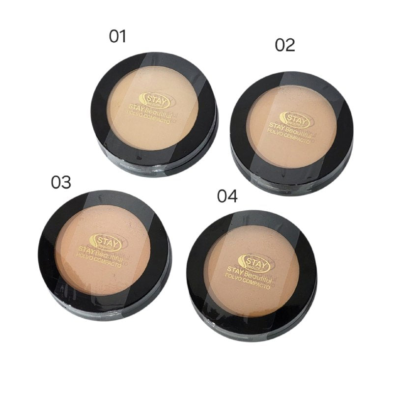 POLVO COMPACTO DELICADO 4 TONOS STAY BEAUTIFUL 11G (DUPE DE MAC)