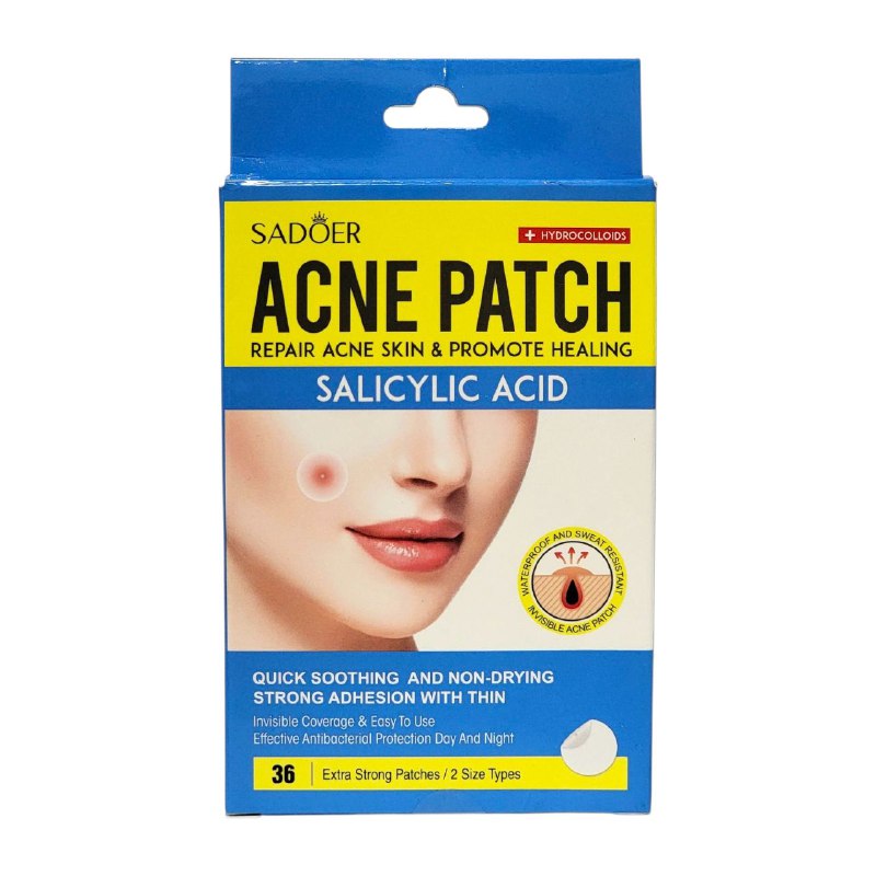 PARCHES HIDROCOLOIDES PARA EL ACNE CURATIVOS CON ACIDO SALICILICO 36UND SADOER