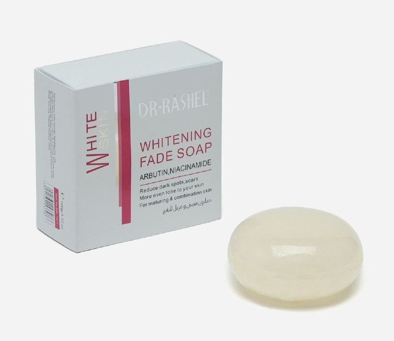 JABON FACIAL EN BARRA BLANQUEADOR CON ARBUTINA NIACINAMIDA Y COLAGENO DR RASHEL 100G