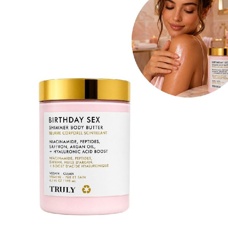 CREMA CORPORAL ILUMINADORA TRULY BIRTHDAY SEX 198ML