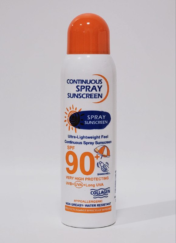 PROTECTOR SOLAR EN SPRAY AEROSOL DE COLAGENO CONTINUO DE TACTO ULTRALIGERO 90SPF, NO GRASO, RESISTENTE AL AGUA FRUIT OF THE WOKALI 230ML
