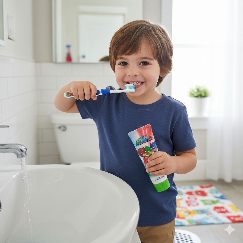 PASTA DE DIENTES Y CEPILLO PARA NIÑO PJMASKS NEVADA KIDS