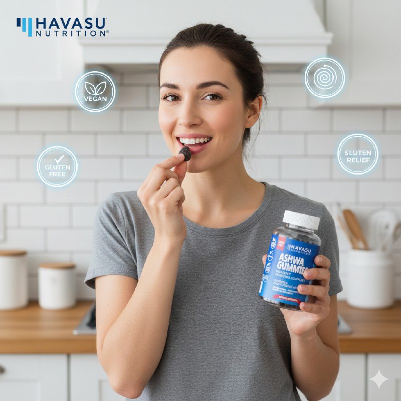 VITAMINAS EN GOMITAS DE ASHWA PARA APOYO RENAL SALUDABLE Y ESTRES HAVASU 100UND