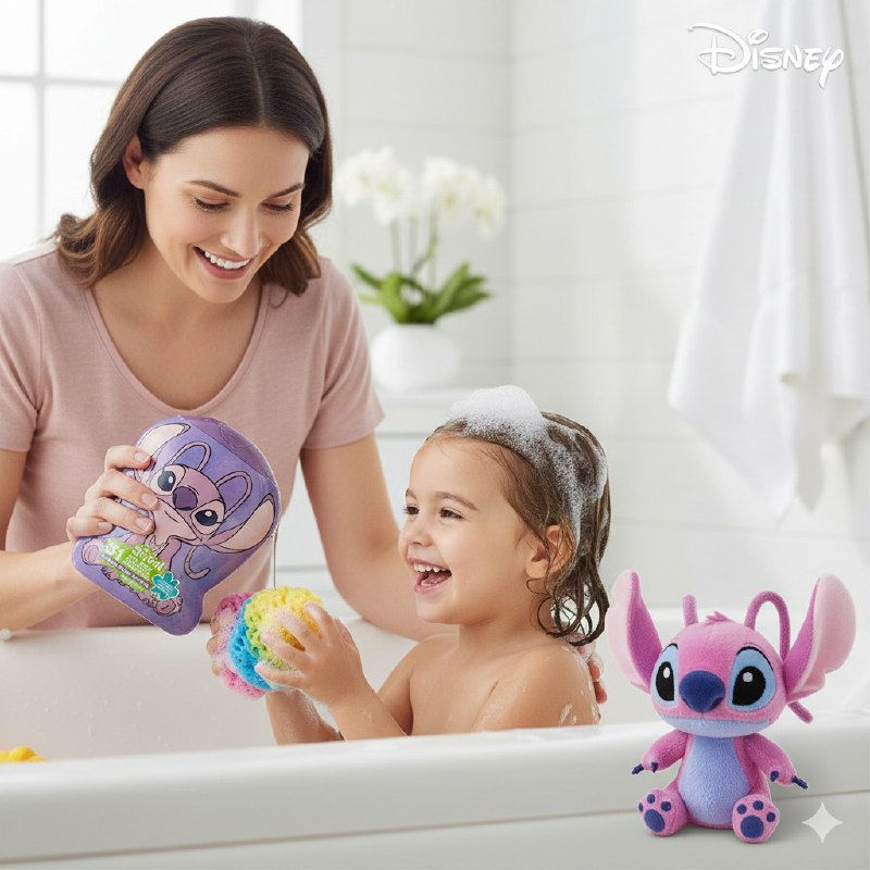 SHAMPOO PARA NIÑAS 3 EN 1 SHAMPOO ACONDICIONADOR Y GEL DE DUCHA AROMA A UVA DISNEY STITCH 414ML