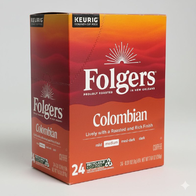COMIDA CAFE EQUILIBRADO COLOMBIANO EN CAPSULAS FOLGERS 24UND