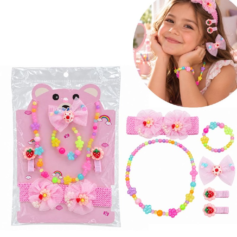 SET DE 6 PIEZAS JOYERIA Y ACCESORIOS PARA EL CABELLO INFANTIL PARA NIÑAS