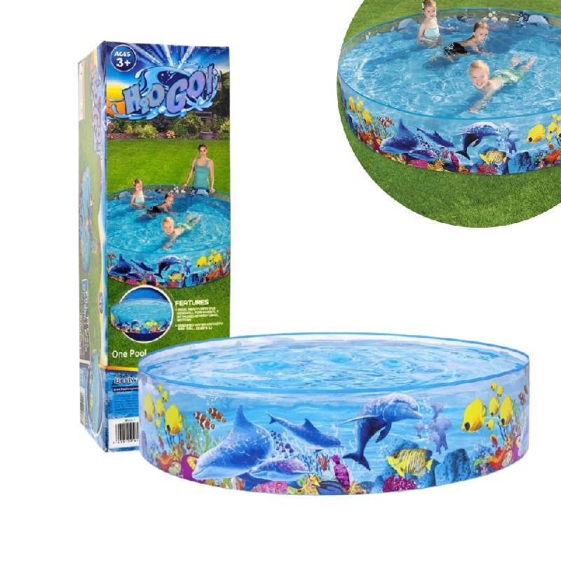 PISCINA RIGIDA DE PAREDES DE PVC CON DISEÑO DE DINOSAURIO BESTWAY 2.44MX46CM