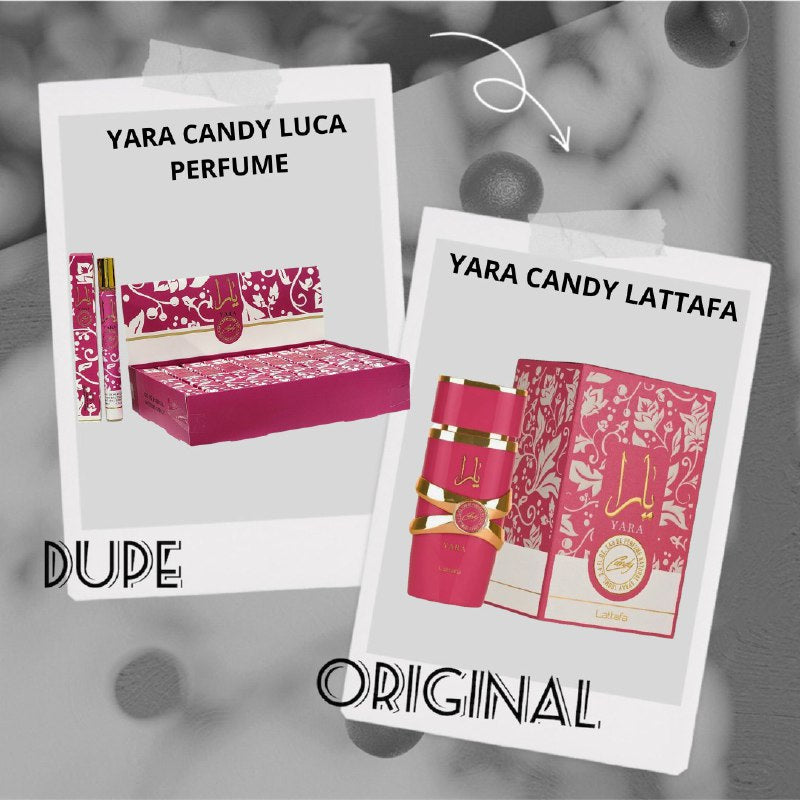 PERFUME EN TUBO PARA MUJER YARA LUCA PERFUME EDP 35ML (M) (AROMA SIMILAR LATTAFA YARA CANDY)