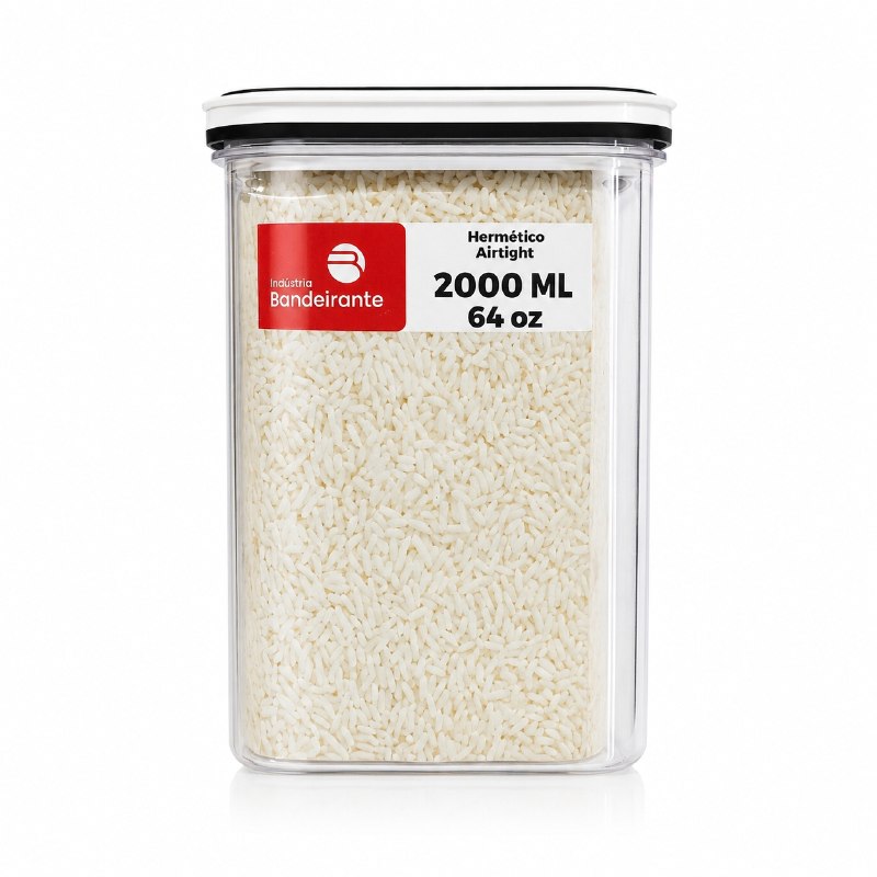 RECIPIENTE HERMÉTICO INDUSTRIA BANDEIRANTE 2000ML