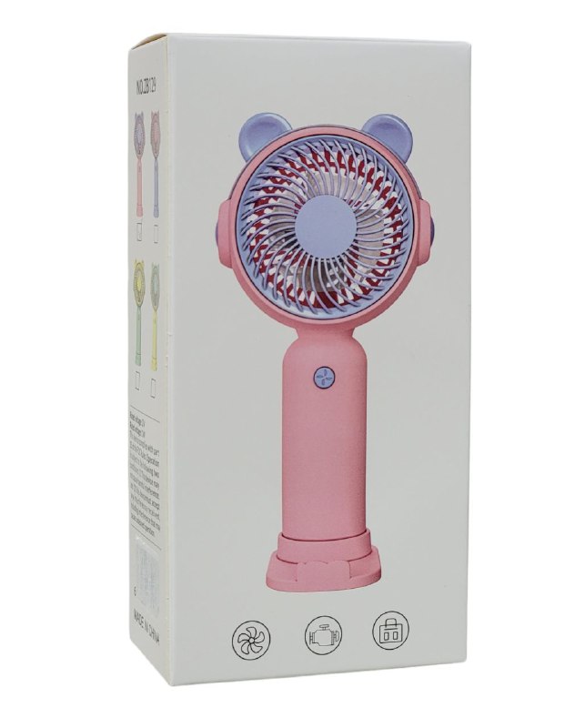 VENTILADOR DE MANO O MESA RECARGABLE CON SOPROTE PARA CELULAR 4 COLORES