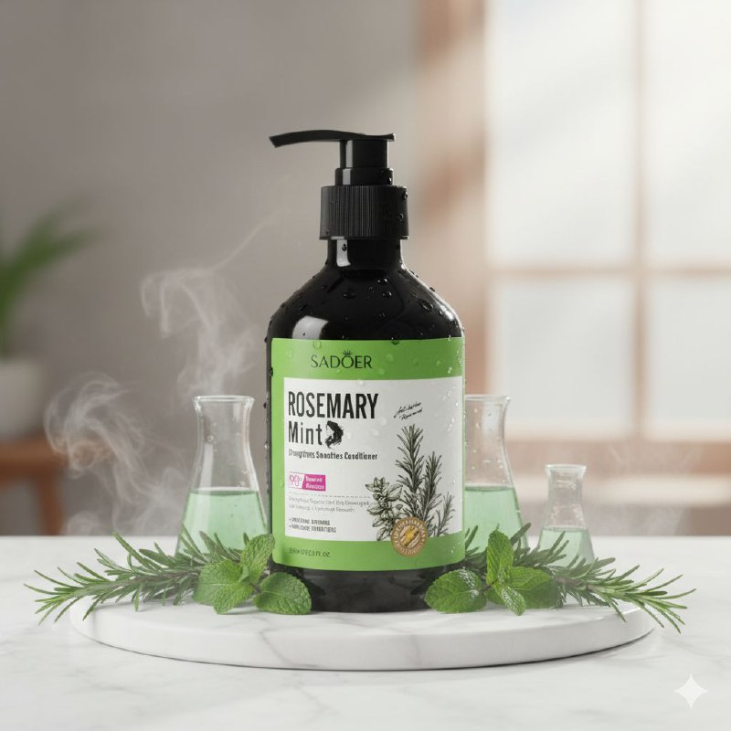 ACONDICIONADOR PARA EL CABELLO DE ROMERO Y MENTA CRECEPELO SUAVIZANTE SADOER 350ML