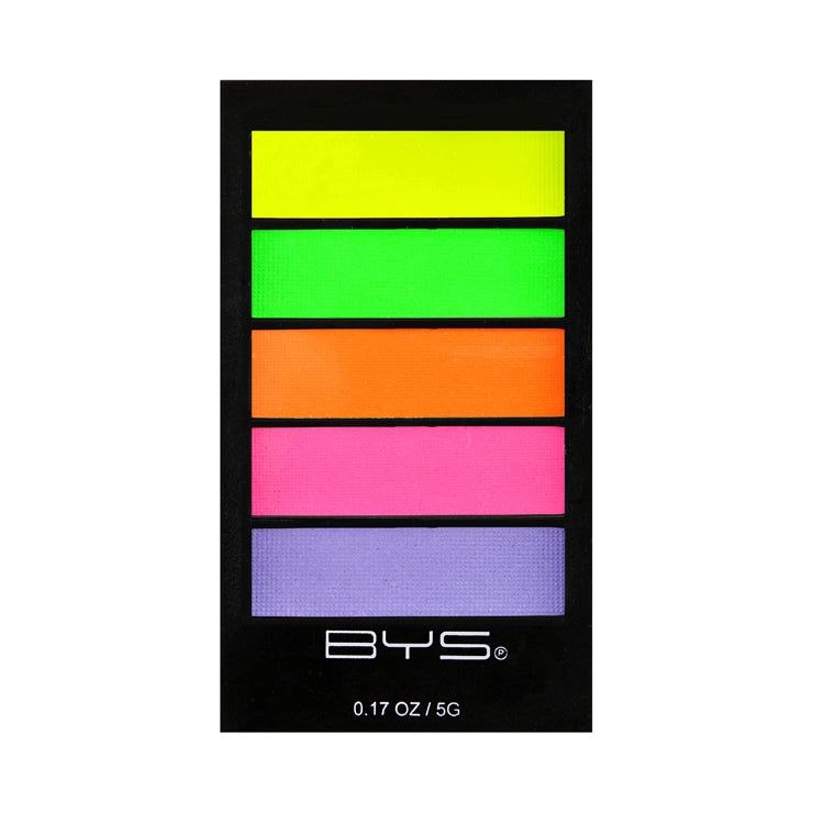 SOMBRA DE OJOS EN PALETA COLOR NEON VIBRANTES CON ACEITE DE COCO BYS COSMETICS 5G