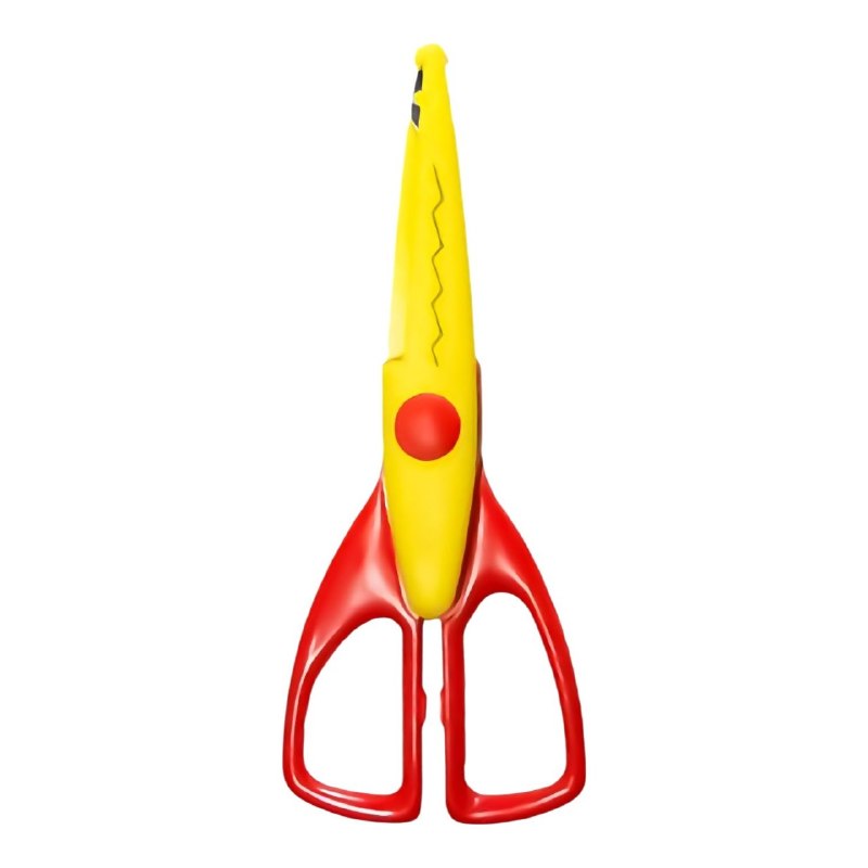 TIJERA PARA MANUALIDADES EN ZIGZAG CREATIVA ESCOLAR Y DE OFICINA ALFA 16.5CM