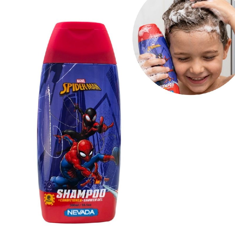 CHAMPÚ ACONDICIONADOR Y GEL DE DUCHA 3 EN 1 MARVEL SPIDER-MAN CON VITAMINA E 300ML