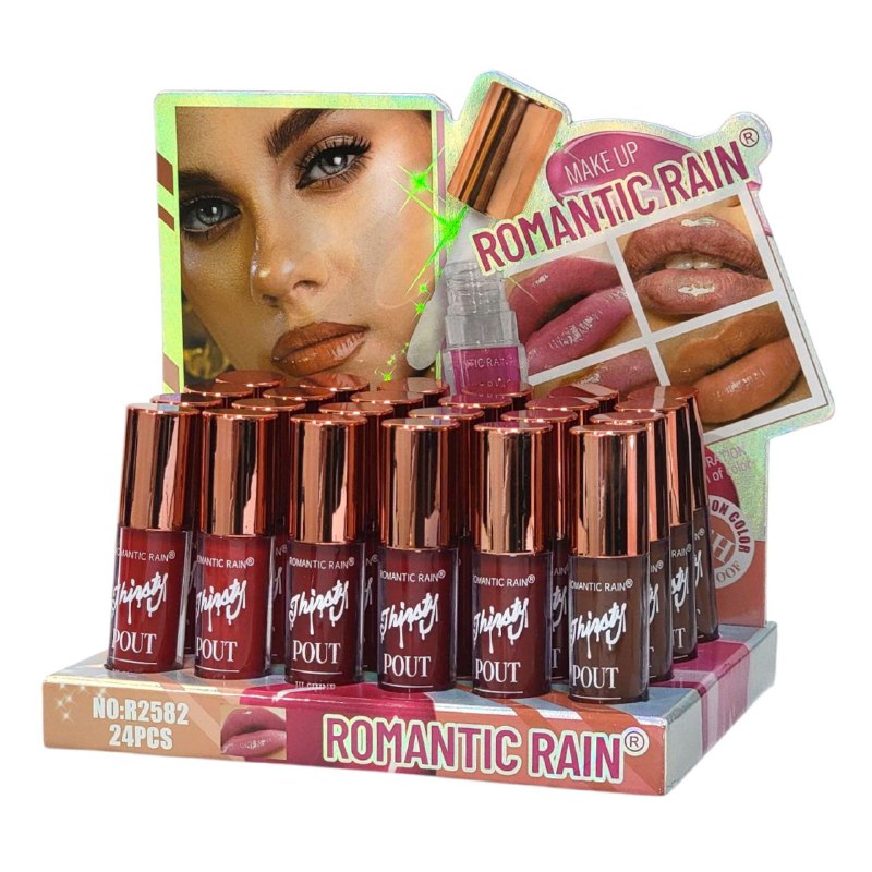 BRILLO LABIAL HIDRATACION TODO EL DIA CON CAPA TRANSLUCIDA Y RESISTENTE AL AGUA DE HASTA 24H LABIOS NATURALES Y RADIANTES ROMANTIC RAIN (DUPE DE ITALIA DELUXE)