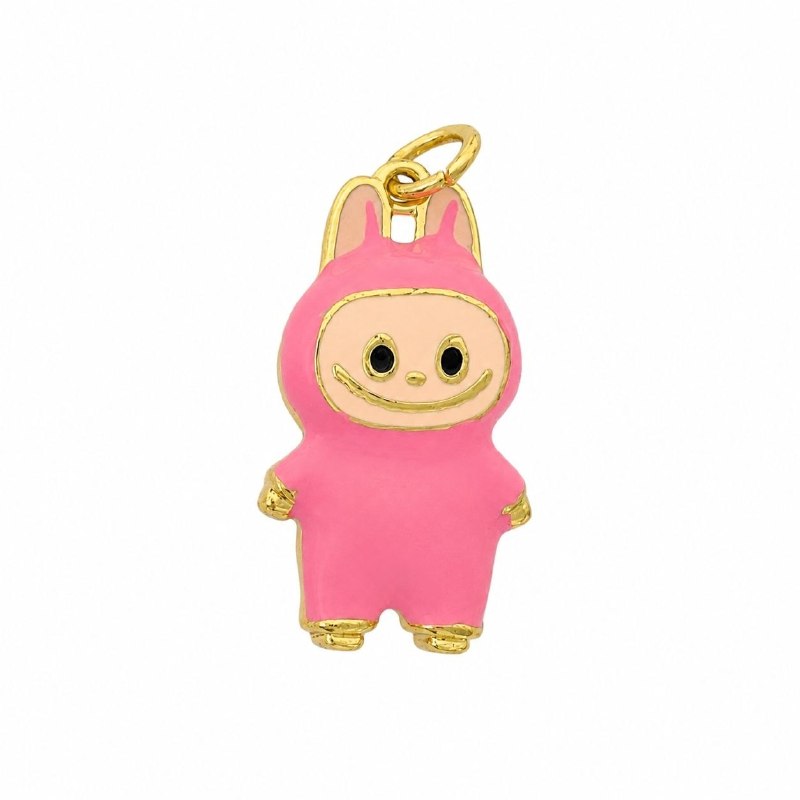 DIJE DE ENCHAPE PARA NIÑA CON DISEÑO DE LABUBU 4CM