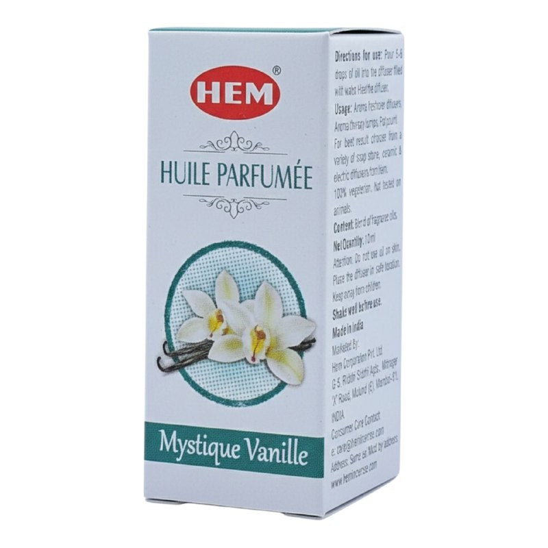 ACEITE AROMATICO ESENCIAL DE VAINILLA MISTICA PARA USAR EN DIFUSORES Y AROMATERAPIAS HEM 10ML