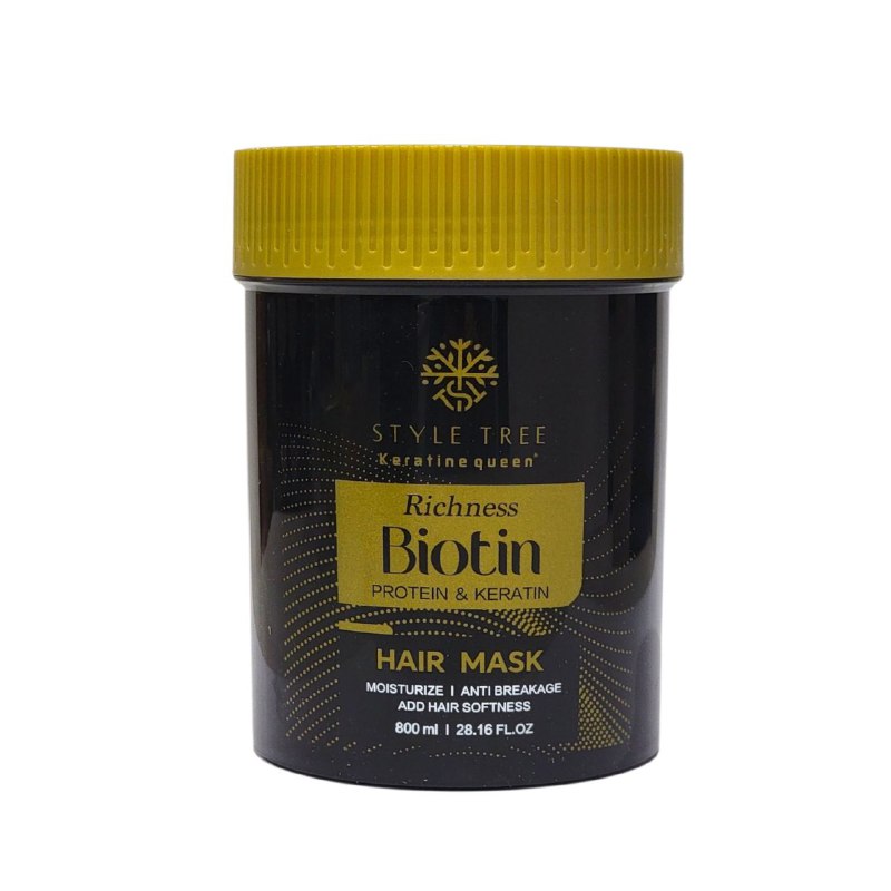 MASCARILLA PARA EL CABELLO FORTALECEDORA CON BIOTINA Y QUERATINA STYLE TREE KERATINE QUEEN 800ML