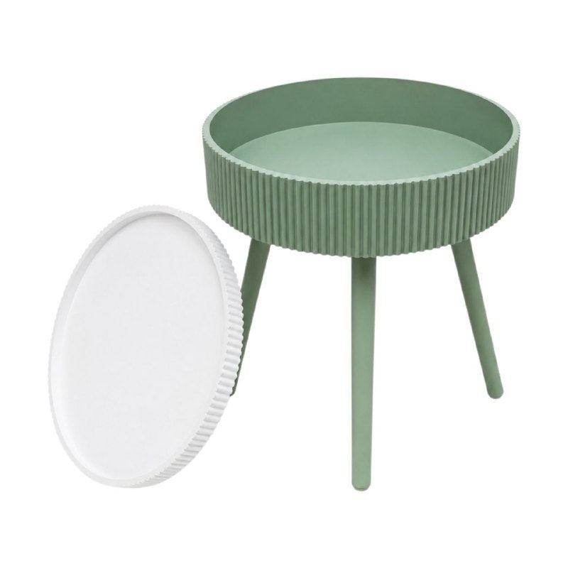 MESA AUXILIAR MULTIFUNCIONAL CON ESPACIO DE ALMACENAMIENTO Y TAPA REMOVIBLE 48.2 x 39.4 CM
