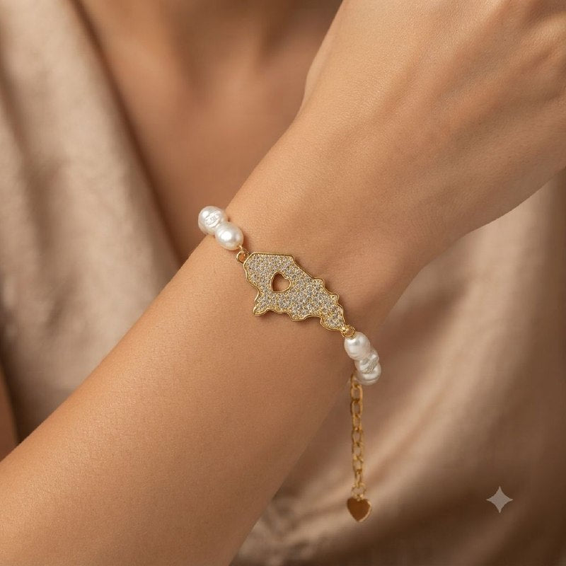 PULSERA DE ENCHAPE PARA DAMA CON DISEÑO HONDURAS