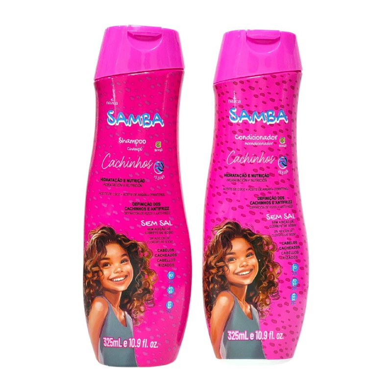 SHAMPOO Y ACONDICIONADOR EN SET PARA CABELLO RIZADO O ENCRESPADO HIDRATANTE NAZCA 325MLX2