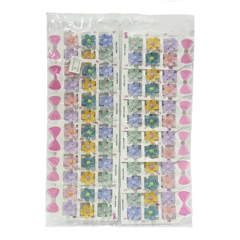 GANCHOS PARA EL CABELLO DE FLOR EN PAQUETE DE 72UND 2X2.5CM