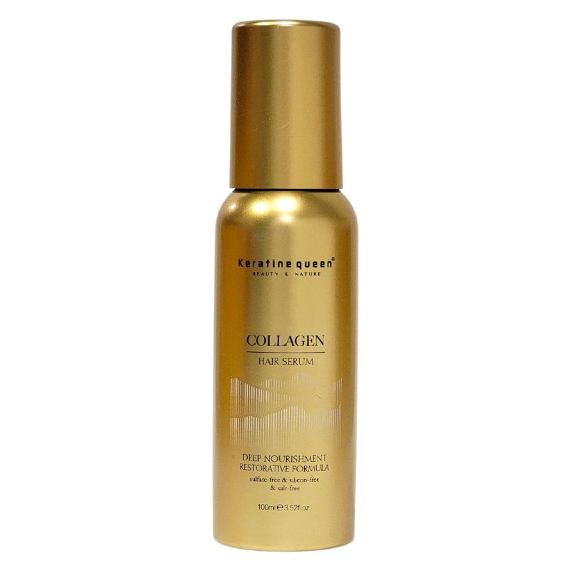 ACEITE PARA EL CABELLO SUERO CAPILAR DE COLAGENO, FORMULA RESTAURADORA, NUTRICION PROFUNDA KERATINE QUEEN 100ML