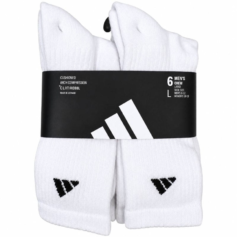 CALCETA MEDIA PANTORRILLA ADIDAS ORIGINAL 6 PARES TALLA HOMBRE 8-12 TALLA MUJER 10-13